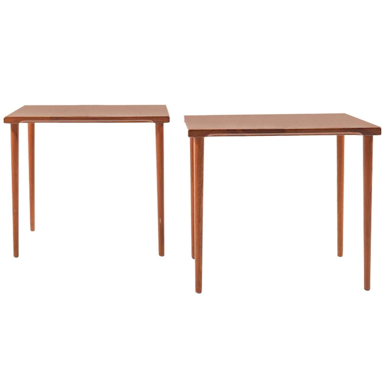 Pair of Mid-Century Danish Teak Side Tables by France & Son