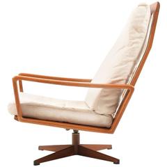 Arne Wahl Iversen Swivel Lounge Chair by Komfort, Denmark, 1960s