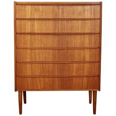 Danish Mid-Century Modern Teak Six-Drawer Dresser 8