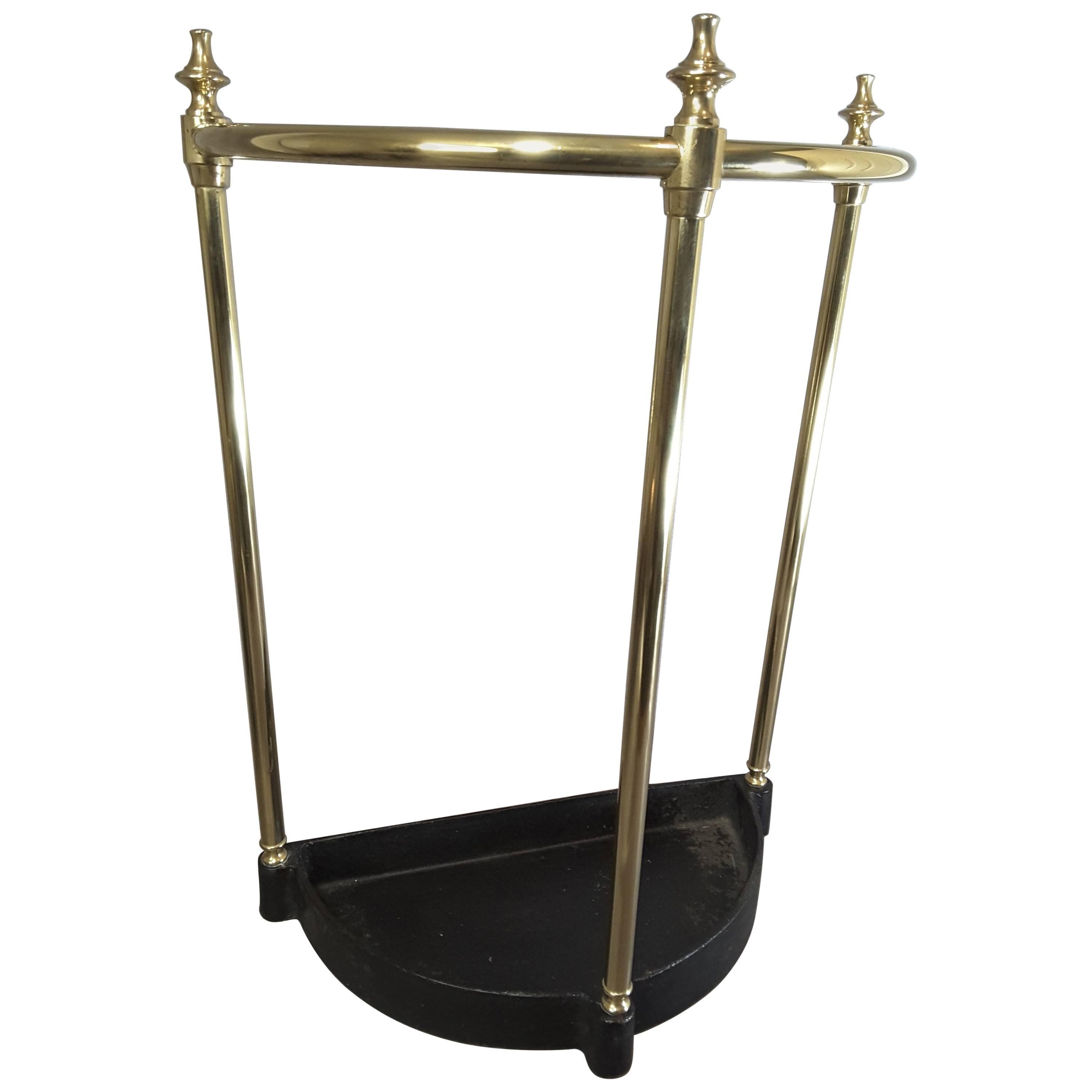 Edwardian Brass and Cast Iron Cane & Umbrella Stand