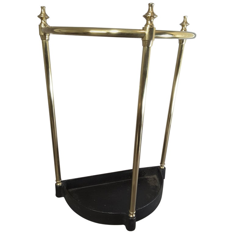 Edwardian Brass and Cast Iron Cane and Umbrella Stand at 1stDibs