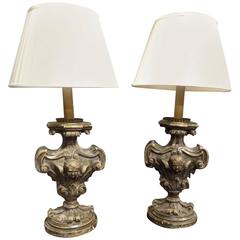 Good Pair of Antique 19th Century Venetian Baroque Table Lamps