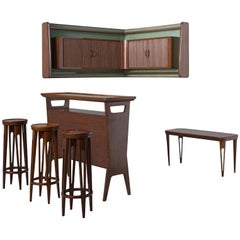 Italian Bar Set in Walnut