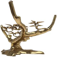 Amazing Casted Brass Sculpted 'Bonsai' Coffee Table, Belgium, 1970's 3