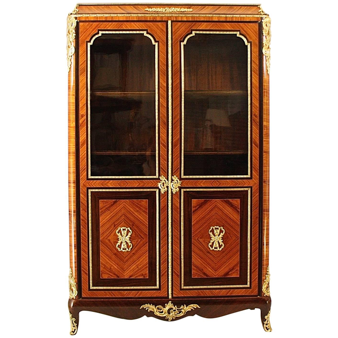 19th Century Vitrine or Bibiotheque in the Louis XV/XVI Transitionale Style