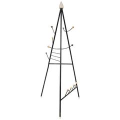 Black Metal Coat Rack, France, 1950s 12
