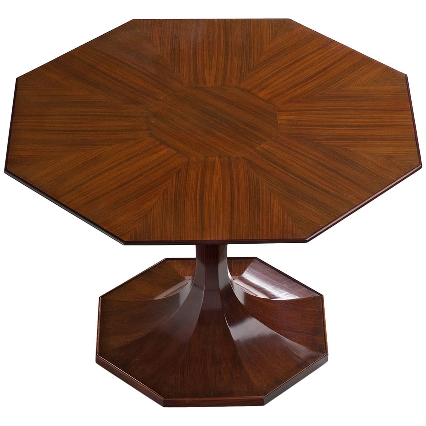 Luigi Massoni Octagonal Table in Walnut