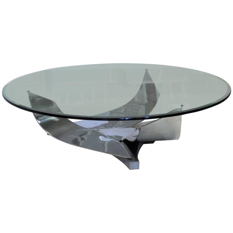 Stainless Steel Tail Table By Ron Seff At 1stdibs Stainless Steel Tail Table By Ron Seff For