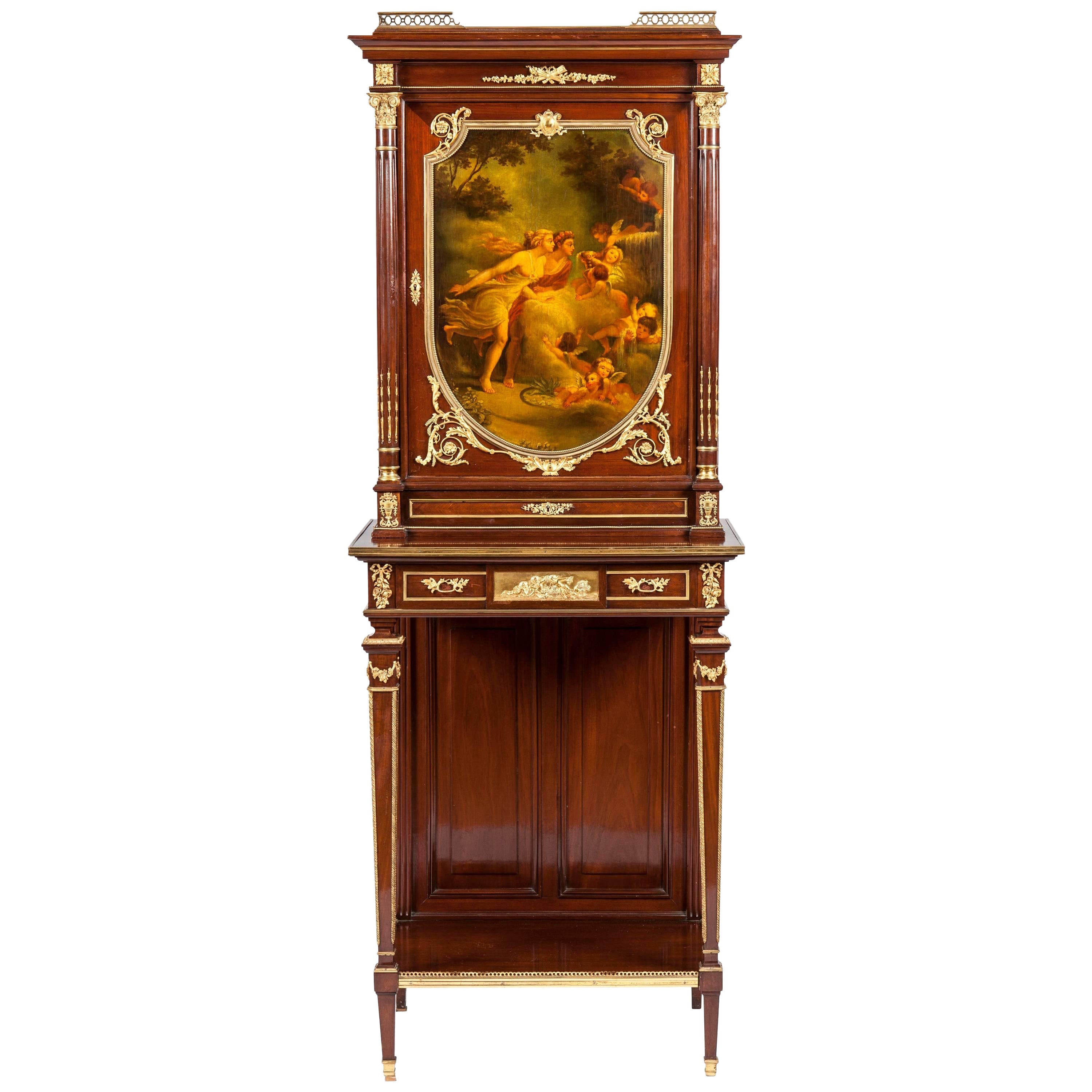 French 19th Century Vernis Martin Cabinet with Ormolu Mounts