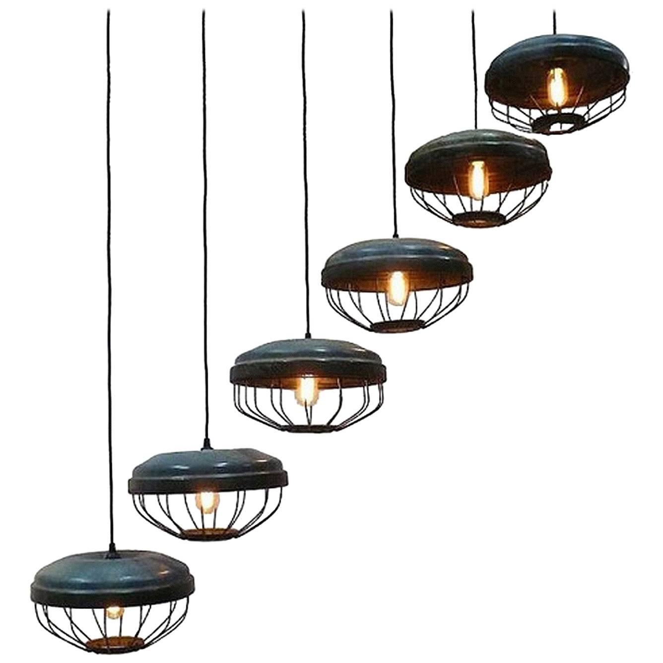 Swinging Metal Enameled Lamps Sold Also Separately
