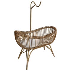 Bamboo Cradle in Style of Franco Albini, Italy, 1950s