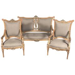 Elegant French Seating Group in the Louis Seize Style 11