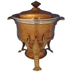 Joseph Heinrichs Lobster Pot Copper and Bronze with 3-D Lobsters, Hollowware