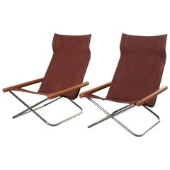 Takeshi Nii Original Vintage "NY Chair" Folding Chair Pair, Japan