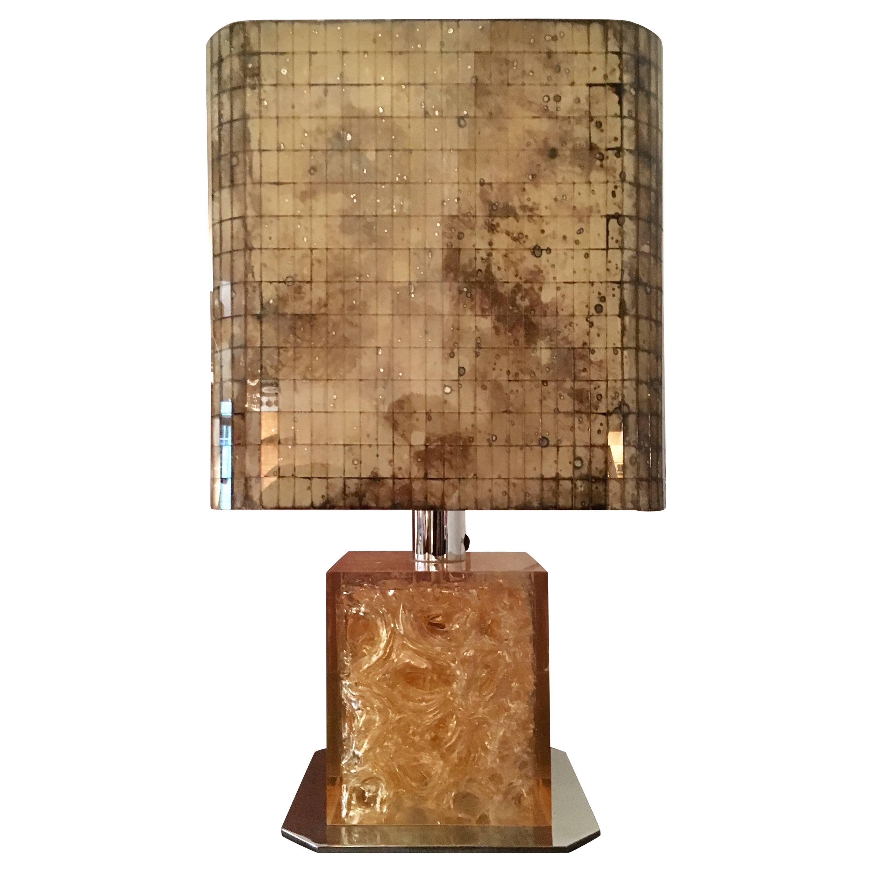 Large Fractal Table Lamp, France, circa 1970 For Sale