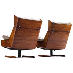 Pair of Rosewood Lounge Chairs, attributed to Jorge Zalszupin 2