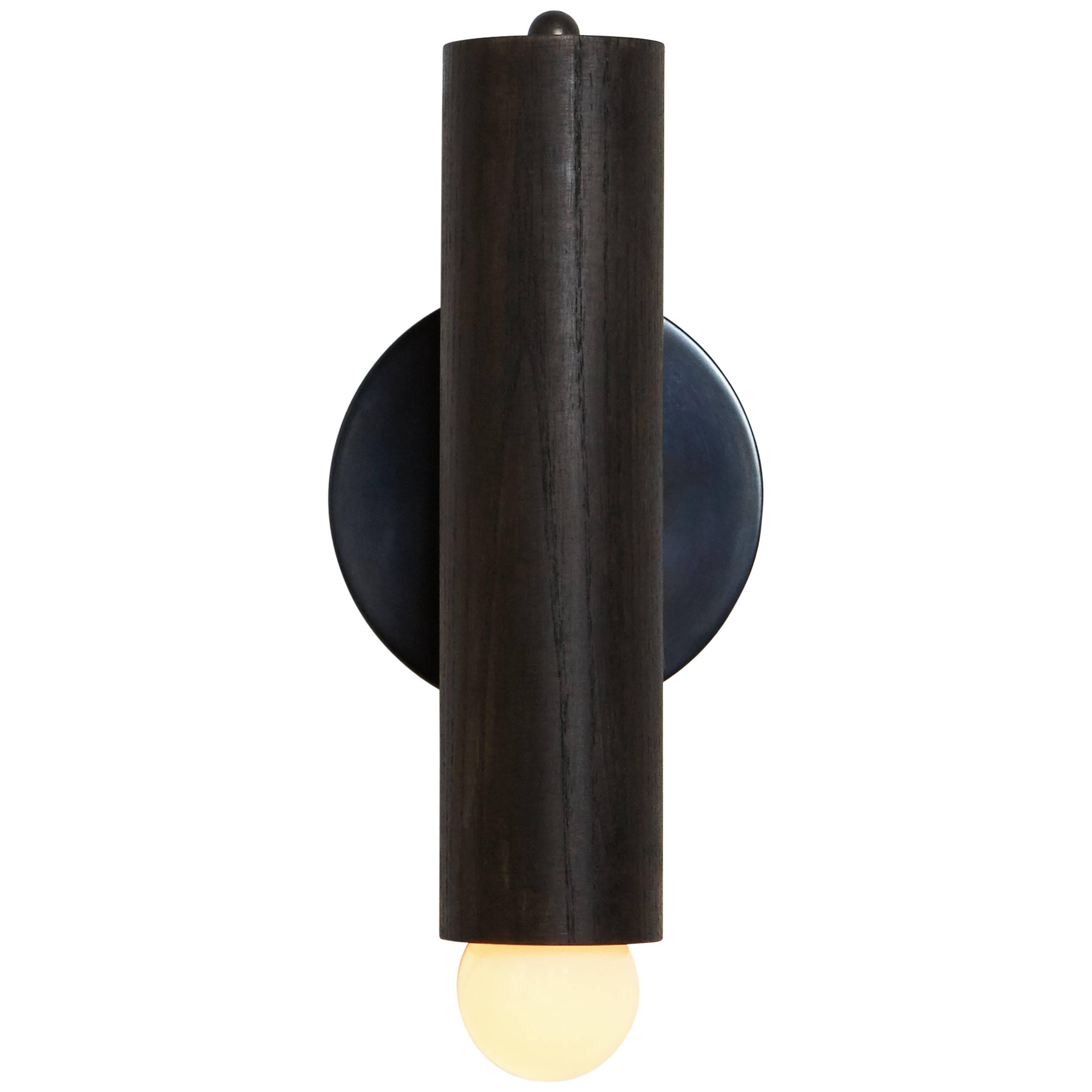 Workstead Lodge Sconce in Oxidized Ash and Blackened Brass For Sale