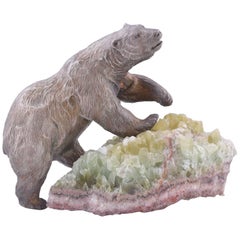 Douglas Van Howd: A Solid Silver Polar Bear on Quartz Base