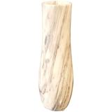 Massive Carrara Marble Vase with Dramatic Striations, Italy 1950s