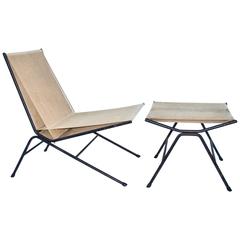 Original Allan Gould "Bow" Chair and Ottoman 12