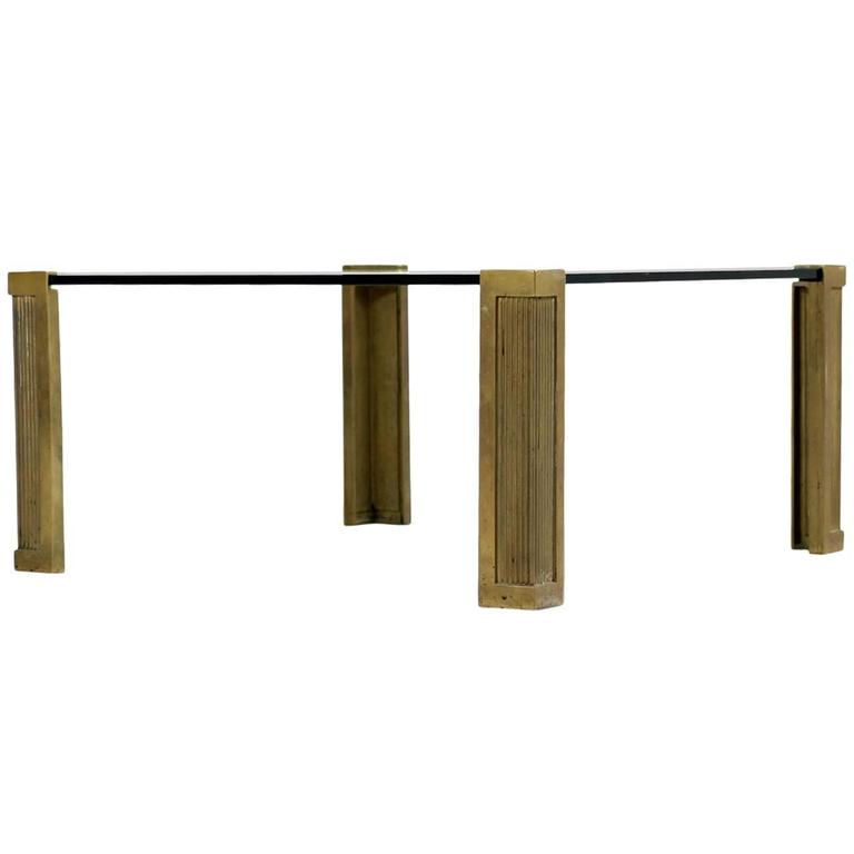 Peter Ghyczy Coffee Table At 1stdibs Vintage 1970s Peter Ghyczy Brass And Glass Coffee Table Mod T14