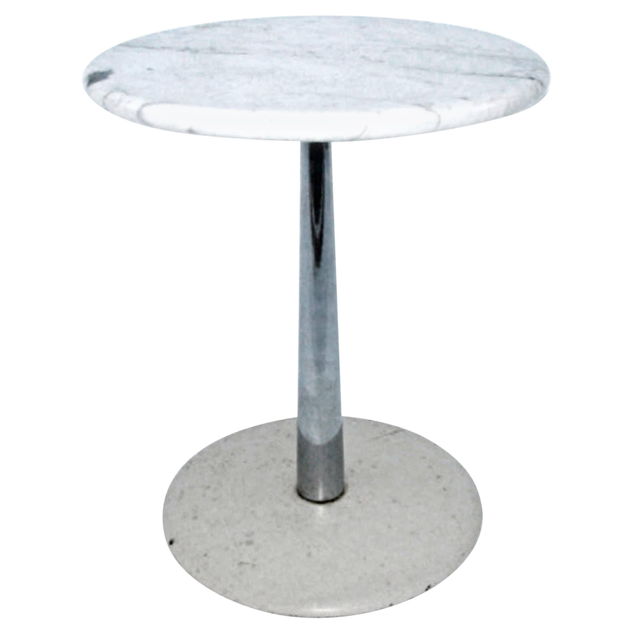 Rare Laverne Marble-Top Stem Table For Sale