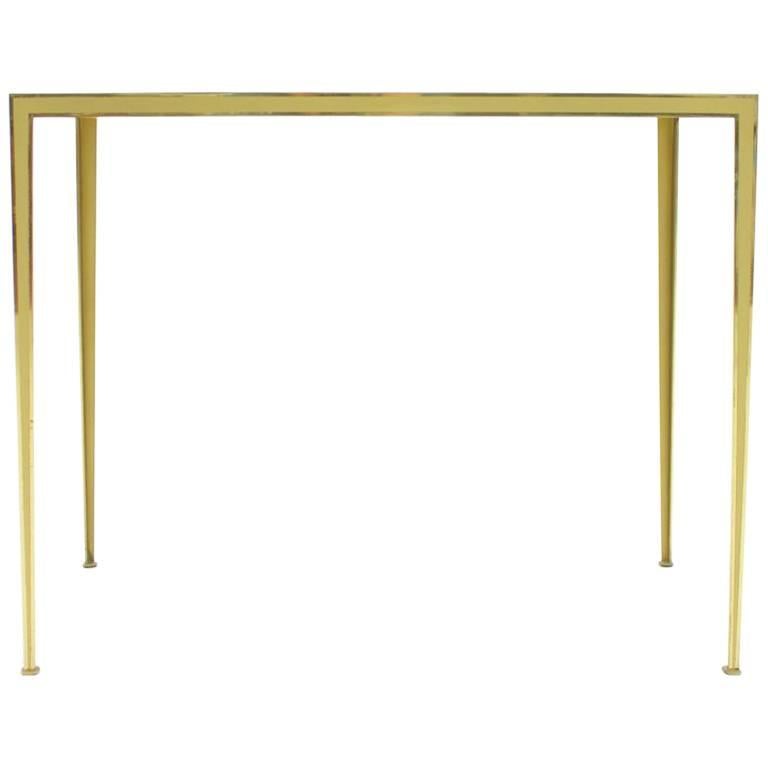 Brass and Mirror Side Table by Münchner Werkstätten, Germany 1960s For Sale