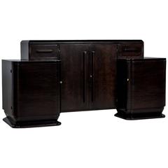 Burled Wood Art Deco Buffet 2