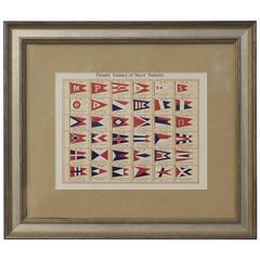 Used Authentic Framed Print of Yacht Club Flags