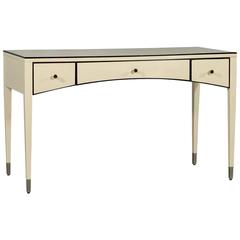 Cream Lacquered Traditional Writing Desk