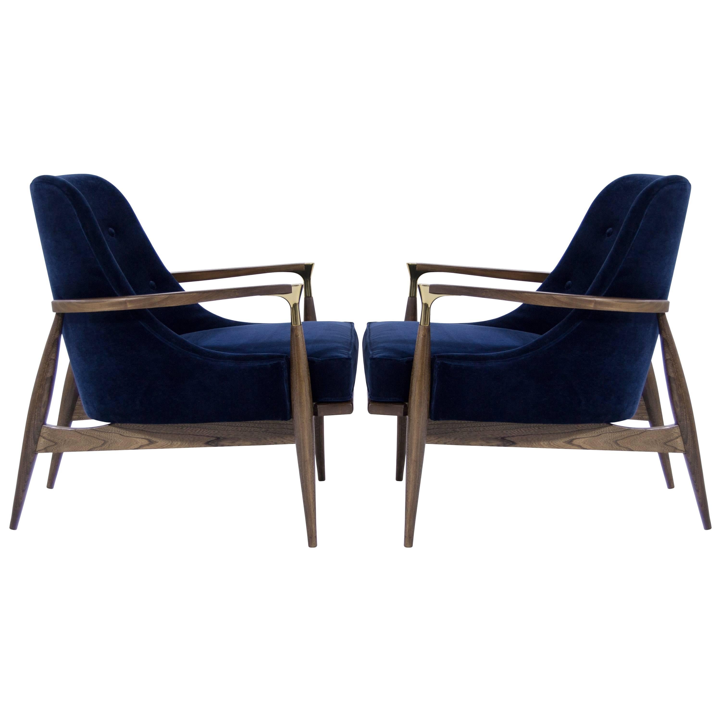 Danish Modern Lounge Chairs in the Style of Ib Kofod-Larsen