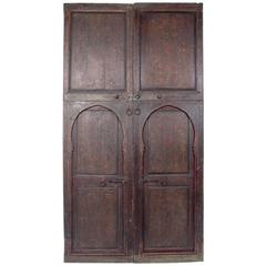 Pair of Exotic Hand-Painted Antique Moroccan Doors 4