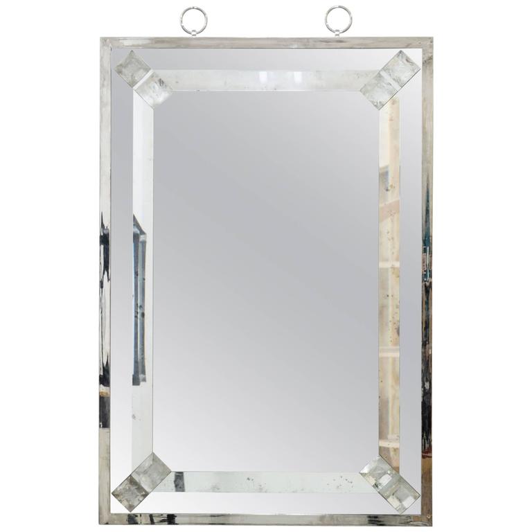 Elegant Mirror with Rock Crystal by Andre Hayat For Sale at 1stdibs