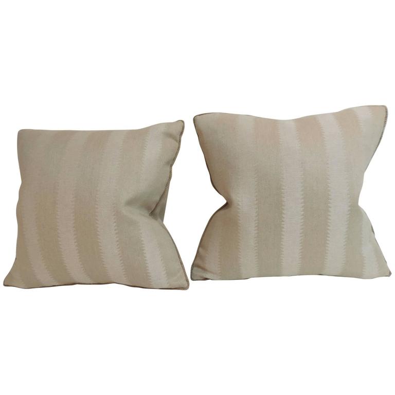 Linen stripe pillows, 1990s