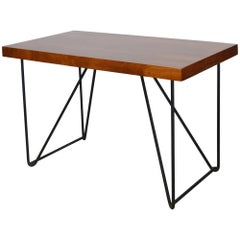 Luther Conover Walnut and Iron Side Table