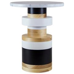Medium Sass Side Table from Souda with Small Marble Top 1