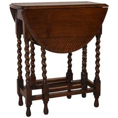 Antique English Oak Gate Leg Table, circa 1900