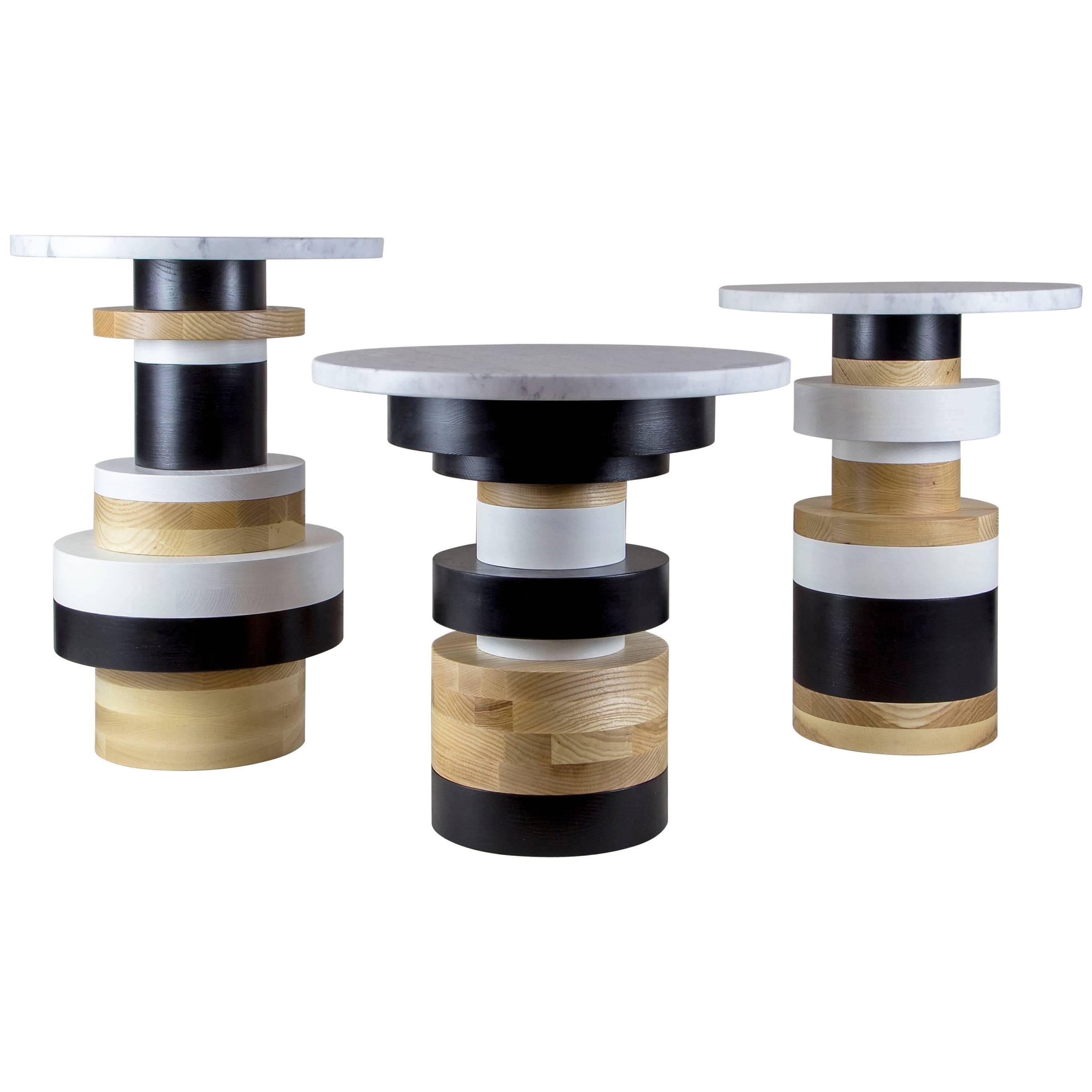 Tables d'appoint Sass personnalisables de Souda, lot de trois, fabriquées sur commande en vente