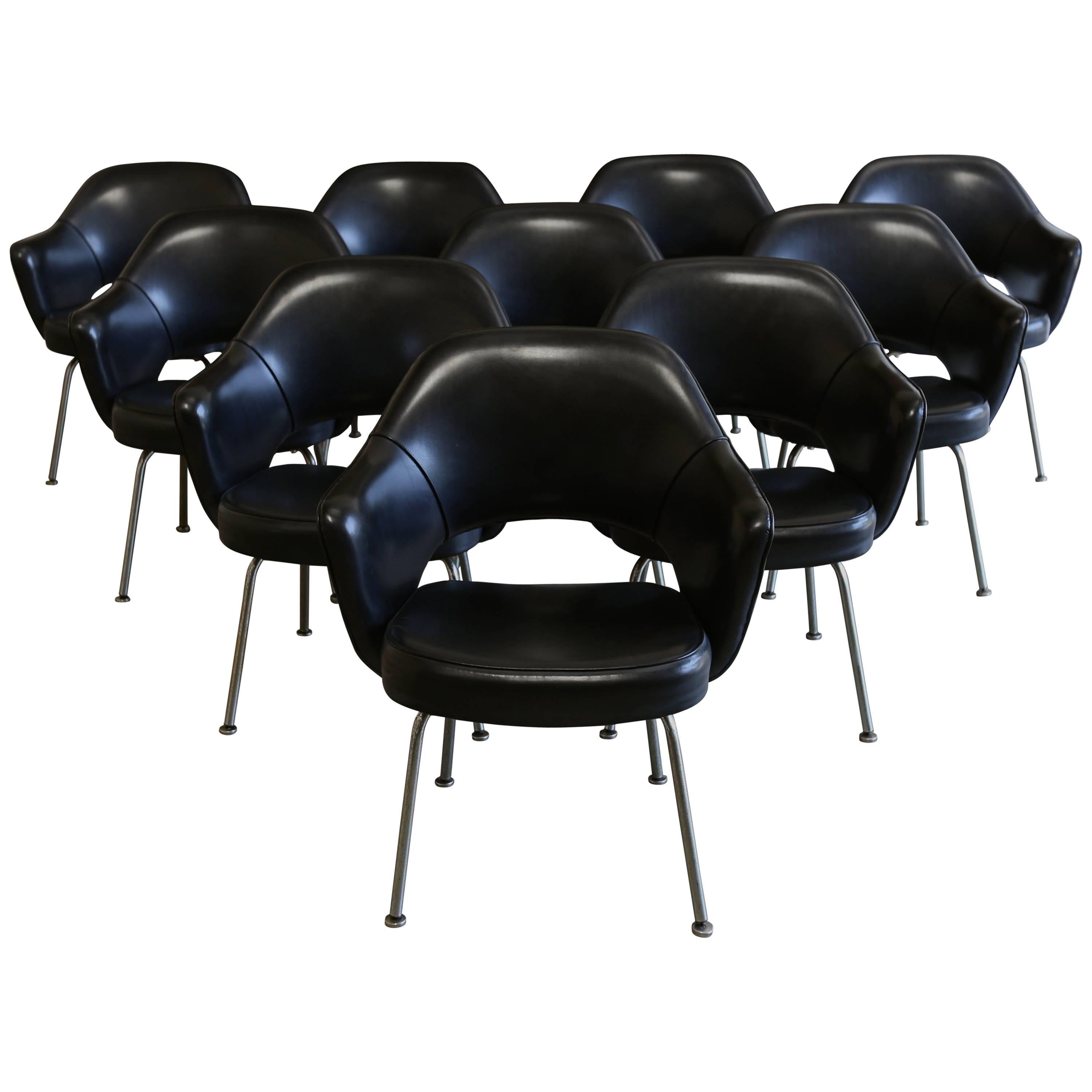 Set of Ten Eero Saarinen for Knoll Executive Armchairs