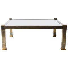 Brass Mastercraft Coffee Table with Mirrored Top, circa 1960