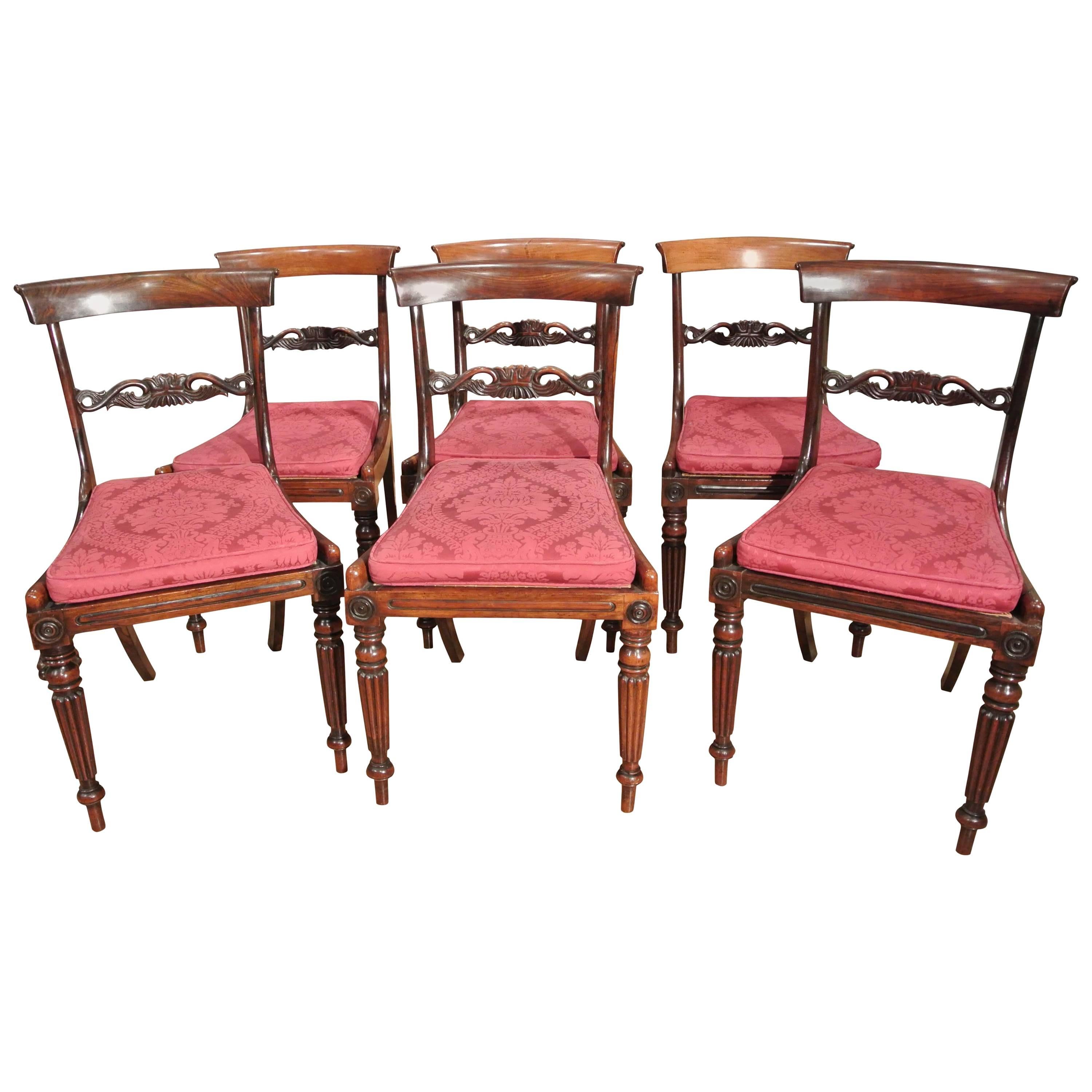 19th Century Regency Rosewood Dining Chairs