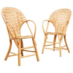 Wicker Handmade Le Corbusier Chairs