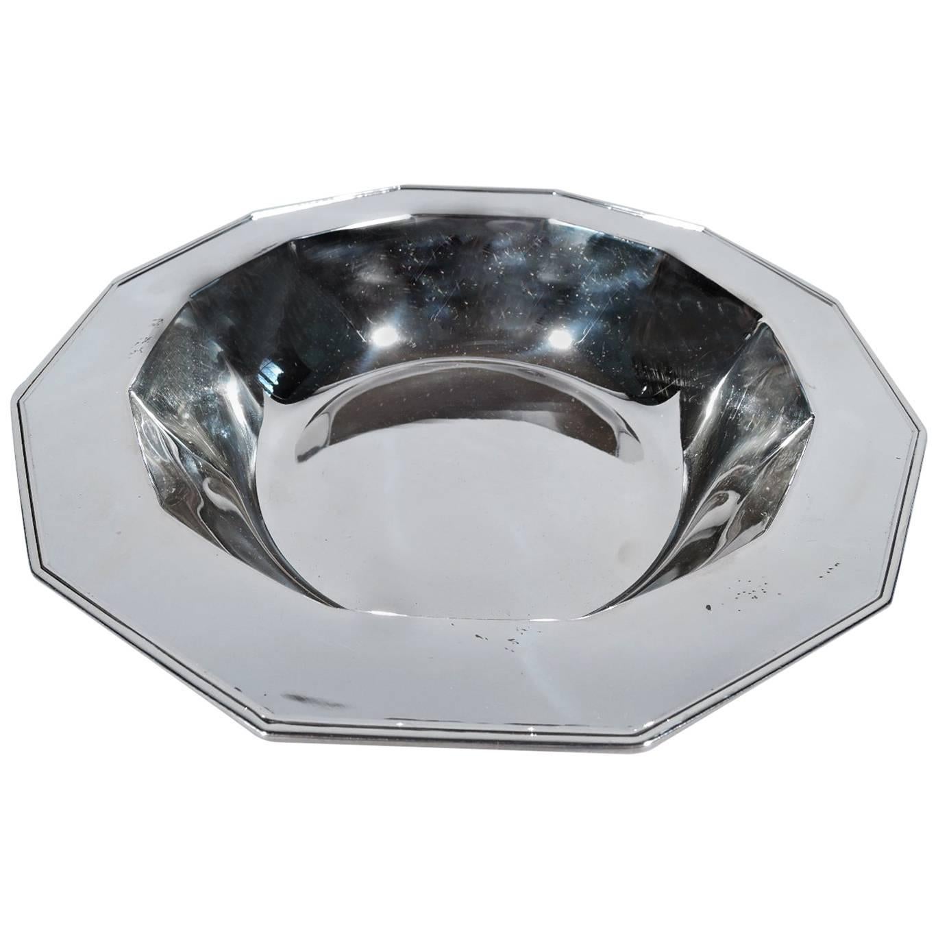 Tiffany Art Deco Modern Sterling Silver Bowl