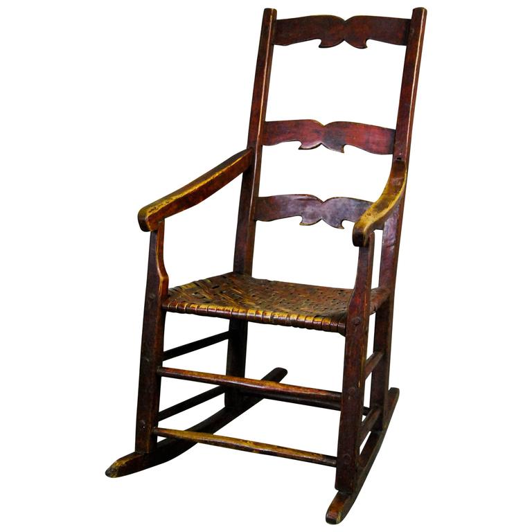 19th Century Canadian Primitive Rocking Chair at 1stDibs