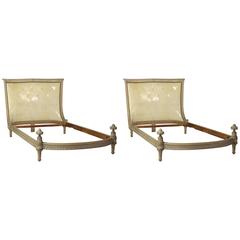 Pair of Neoclassical Style Twin Beds 8