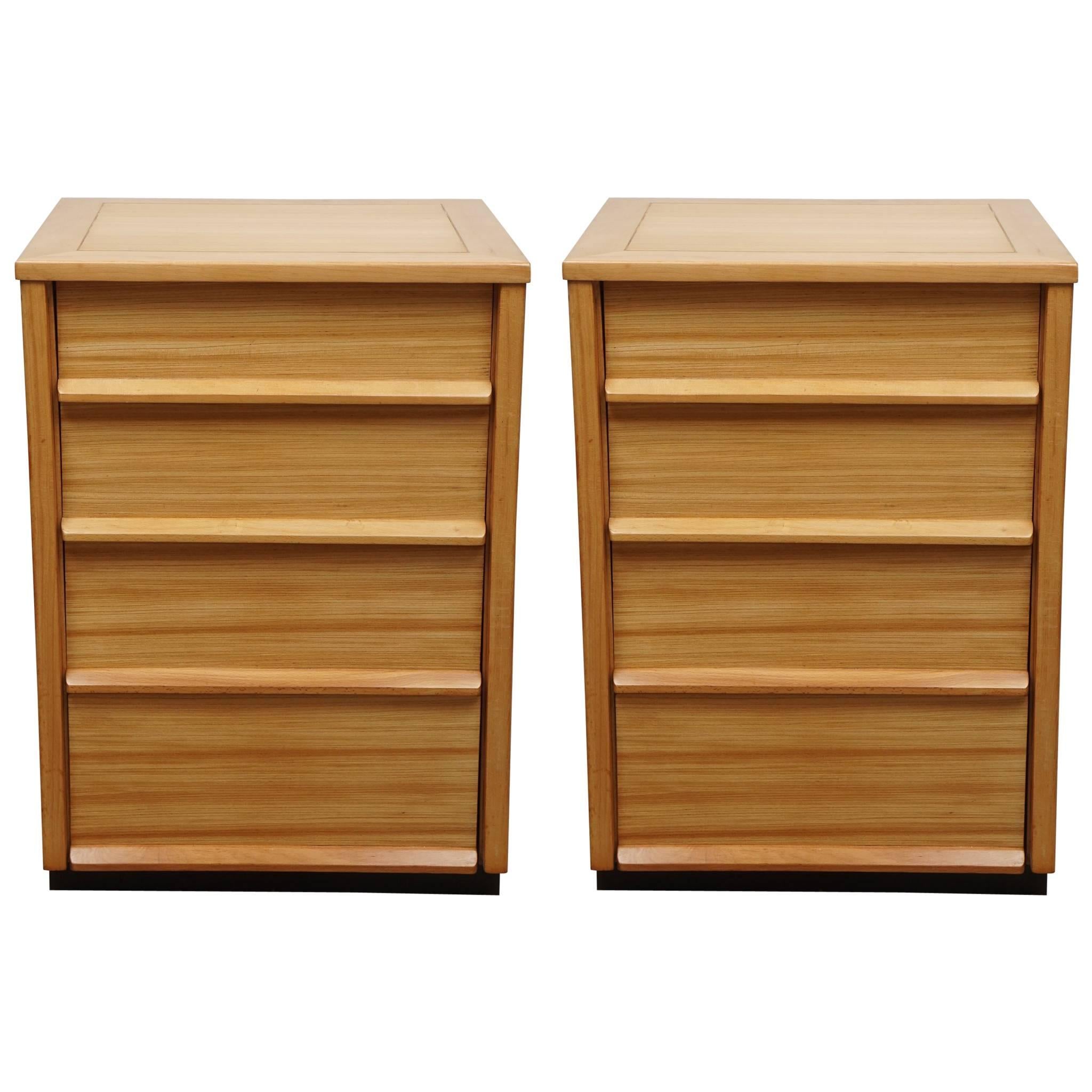 Pair of Three-Drawer Wormley Side Tables for Dunbar, Precedent Line For Sale