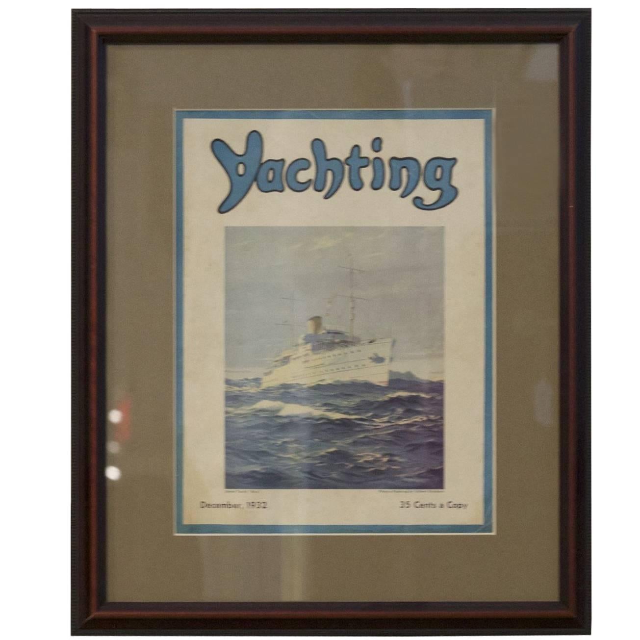 Authentisches Cover des Yacthing Magazine, Dezember 1932 im Angebot