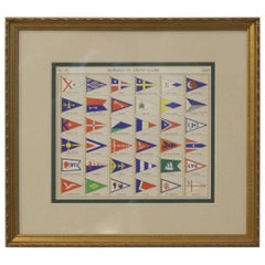 Framed Authentic Page of 1965 Lloyd's Register of Yacht Clubs