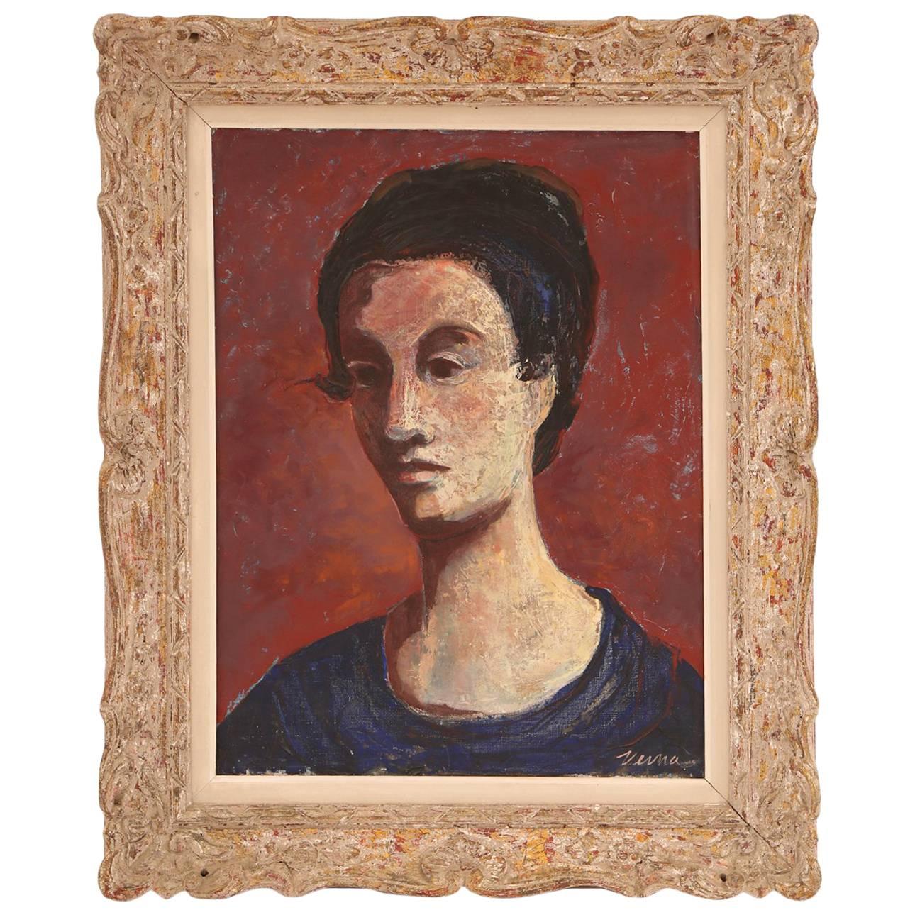 Germaine Verna Double Sided Oil Painting