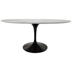Eero Saarinen for Knoll, 60 Inch Marble-Top Tulip Table, 1970s